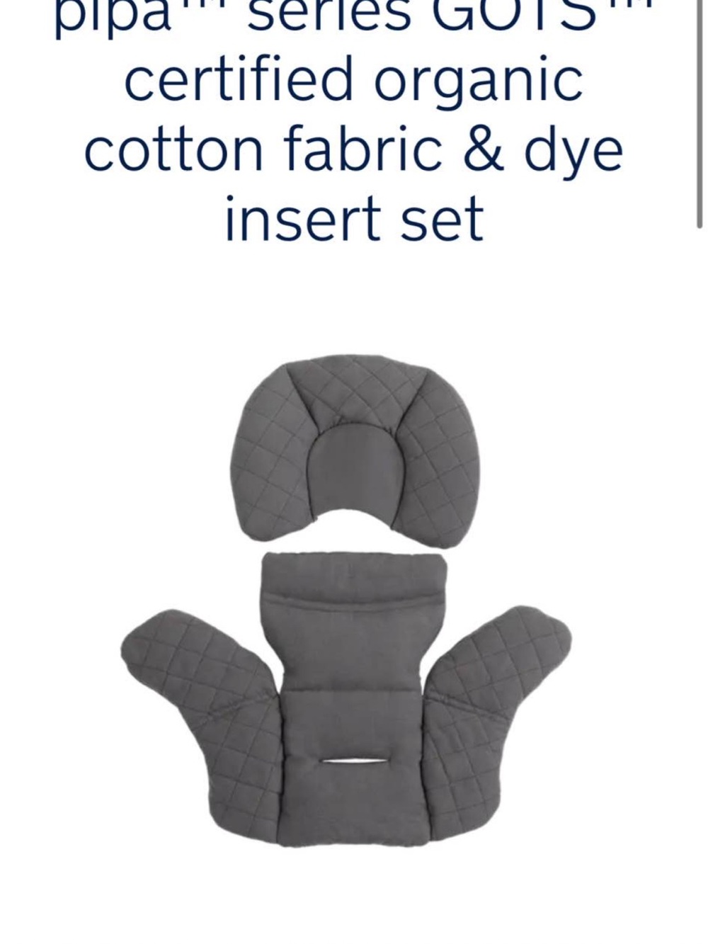 Gray Quilted Baby Insert Set